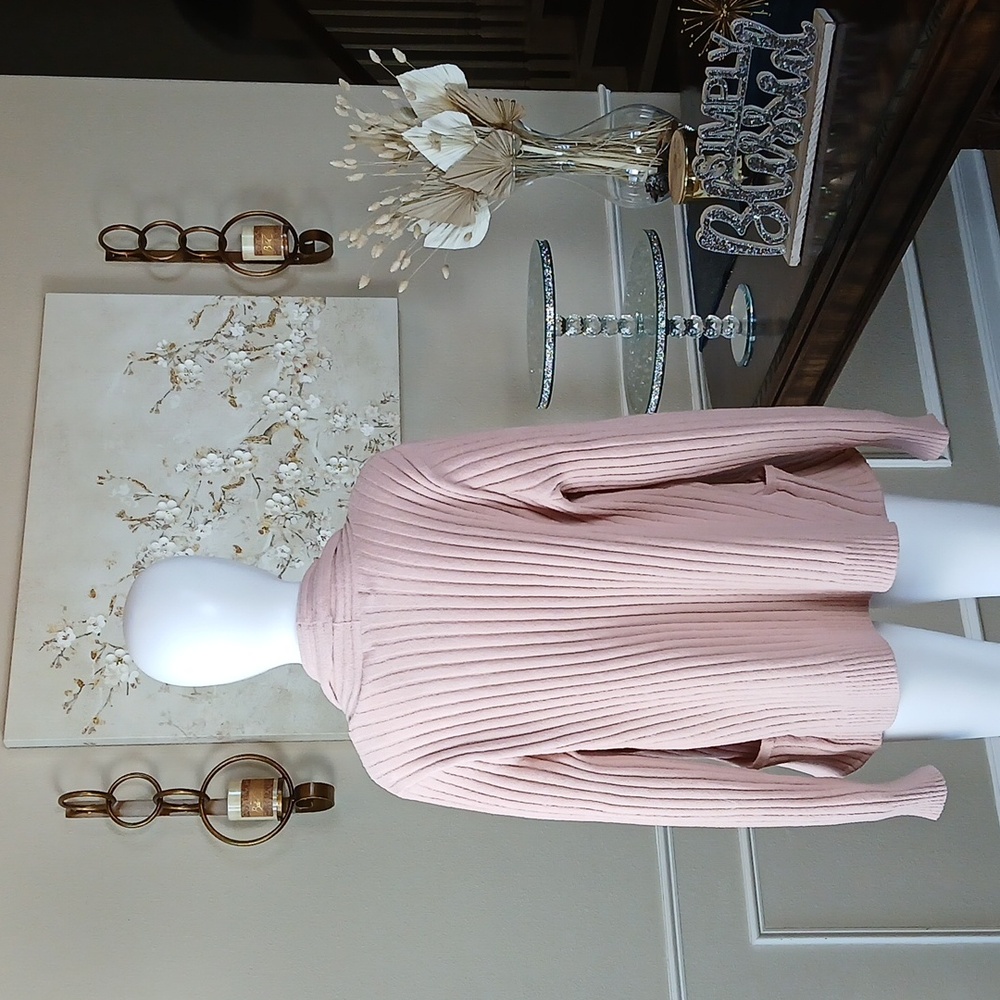 New Verve Ami Women's Pale Mauve Long Sleeves Cardigan Sweater With Pockets - Picture 12 of 17